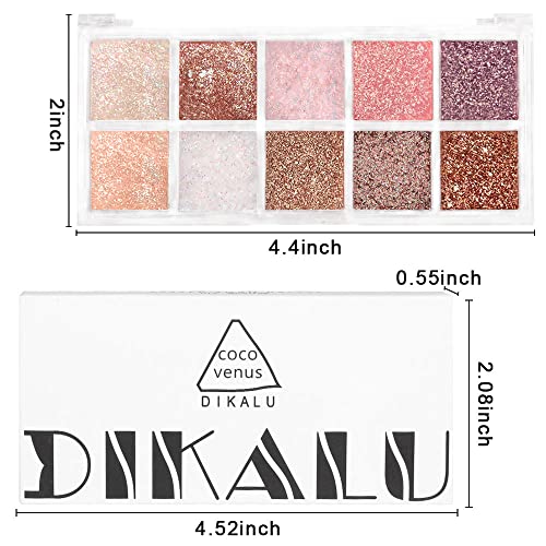 10Colors Pink Gold Purple Warm Glitter Colorful Eyeshadow Palette Makeup,Korean Natural Neutral Rainbow Eyeshadow palettes Highly Pigmented